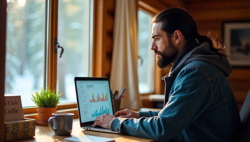 Promoting blog content on social media to boost audience engagement.