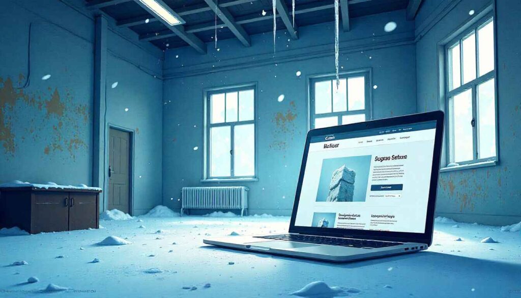 Old website content fading and being updated to prevent content decay.