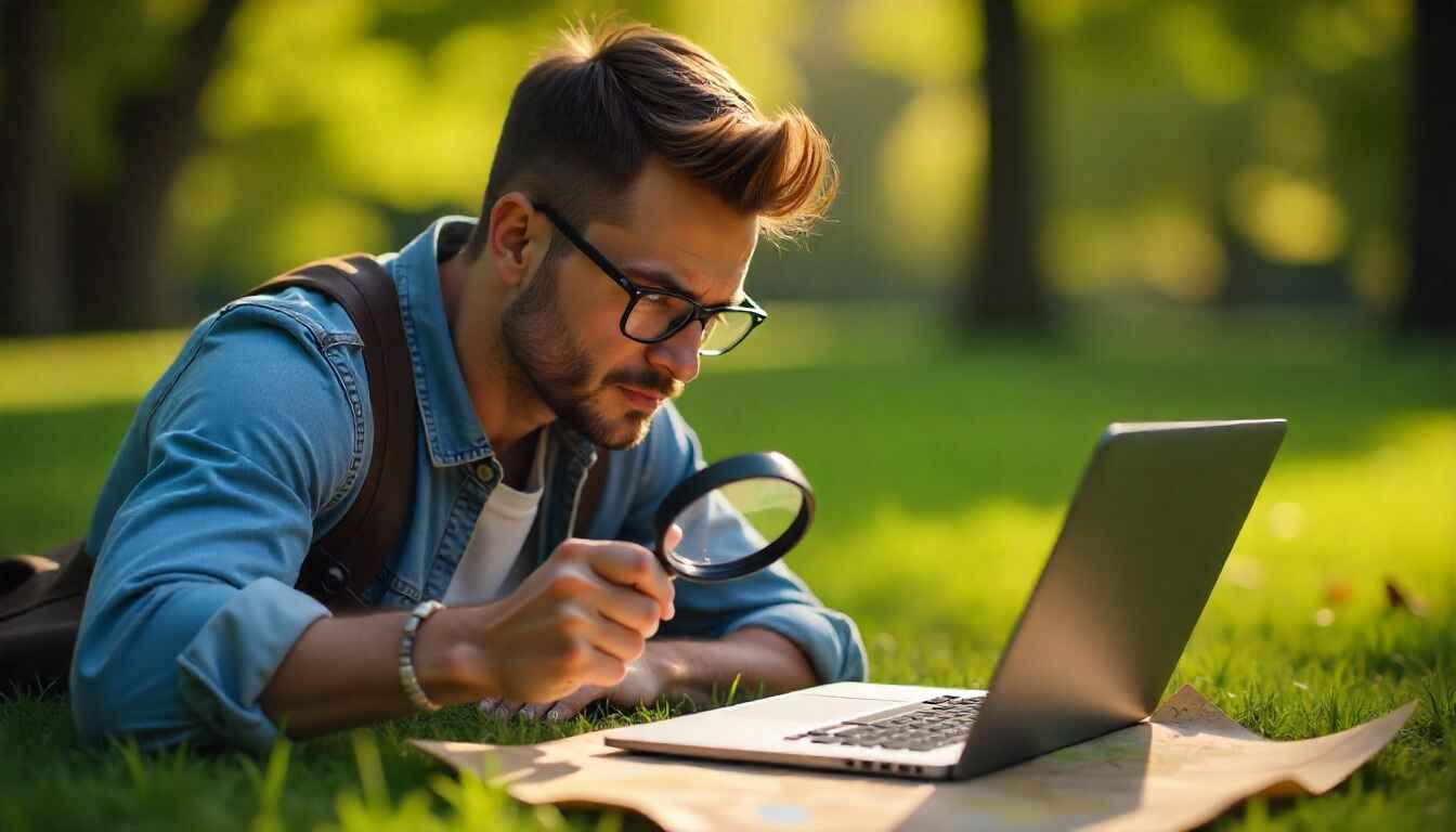 Blogger searching for low competition keywords like hidden treasure