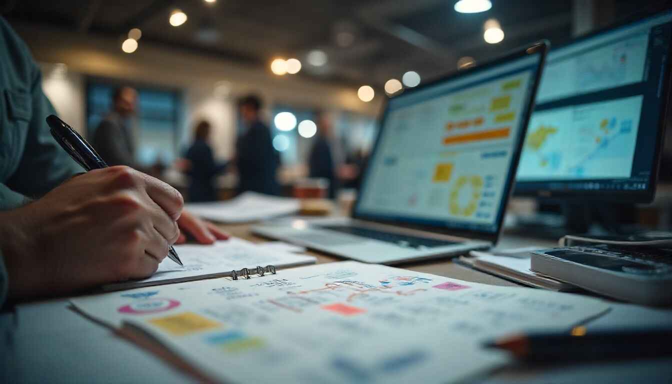 Blogger tracking audience growth and website analytics to increase blog traffic.