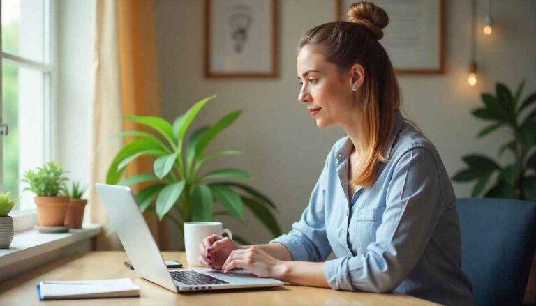 Blogger brainstorming and writing ideas to choose the perfect blog topic